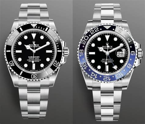 rolex gmt master ii vs submariner|rolex batman submariner.